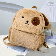 Puppy Plush Backpack Cartoon Animal Backpack For Girls & Women