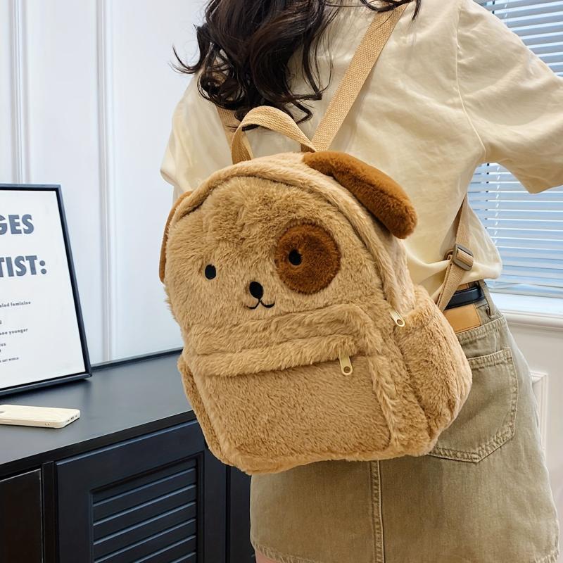 Puppy Plush Backpack Cartoon Animal Backpack For Girls & Women