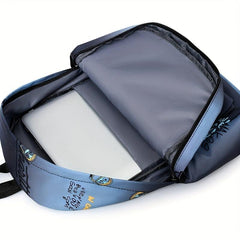 3 Pcs Graffiti Pattern Bag Set Backpack, Shoulder Bag & Long Purse