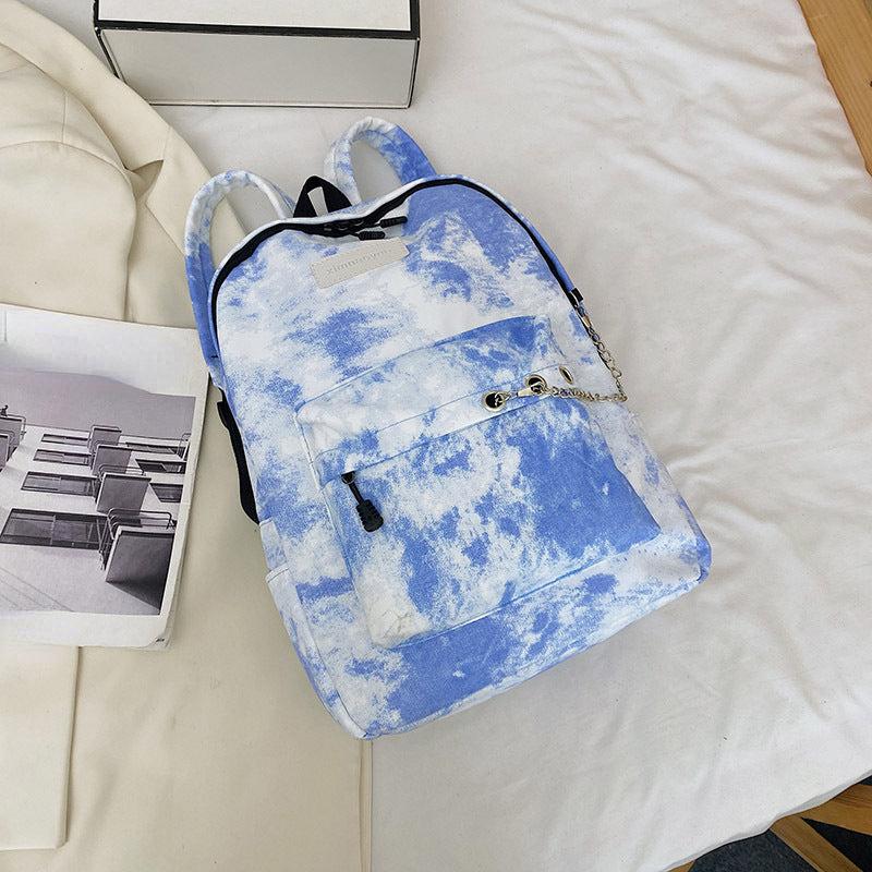 Tie Dye Laptop Backpack Preppy Style School Bag