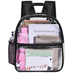 Clear PVC Backpack Stadium Approved Waterproof Travel Schoolbag