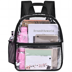 Clear PVC Backpack Stadium Approved Waterproof Travel Schoolbag