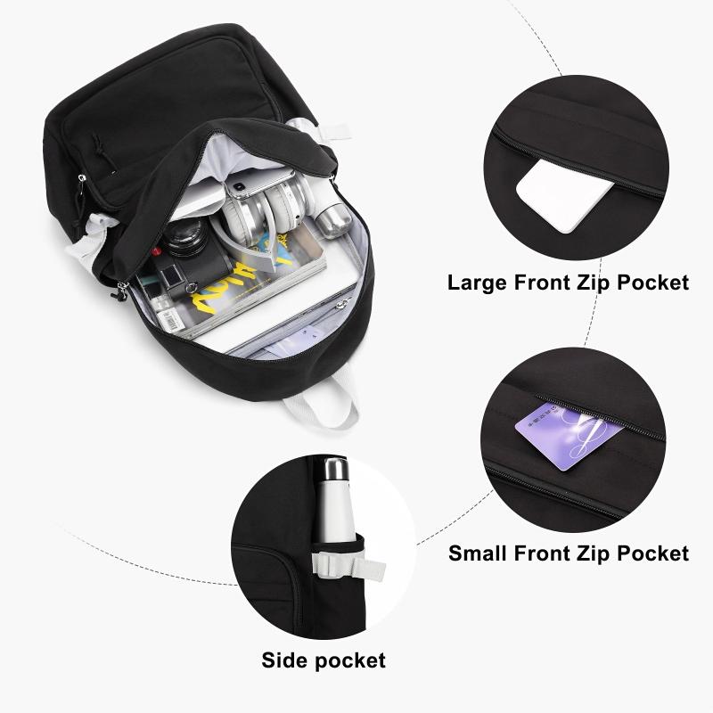 Colorblock Backpack Large Capacity School Bag