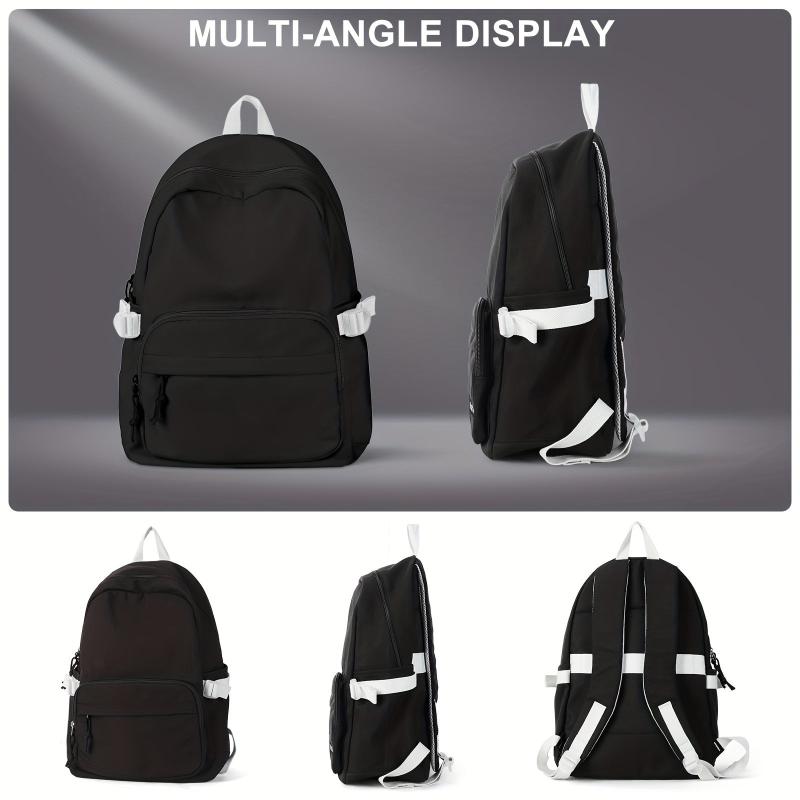 Colorblock Backpack Large Capacity School Bag