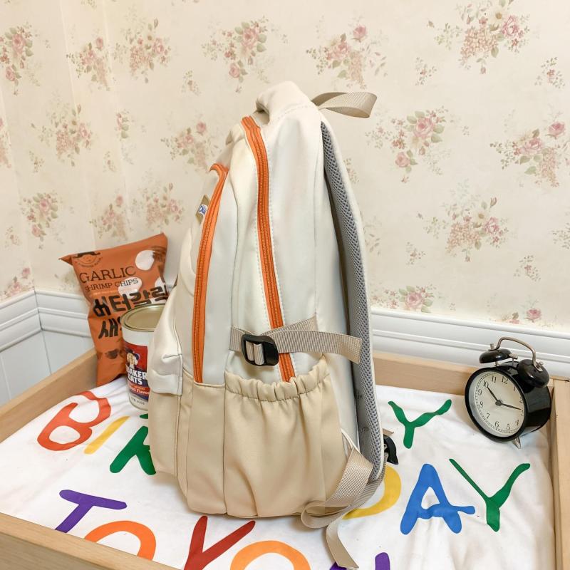 Colorblock Preppy School Bag Large Capacity Backpack