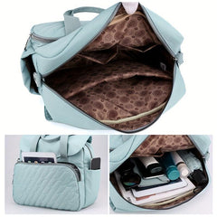 Solid Multifunctional Storage Backpack Laptop Bag