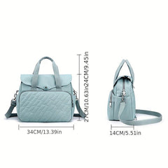 Solid Multifunctional Storage Backpack Laptop Bag