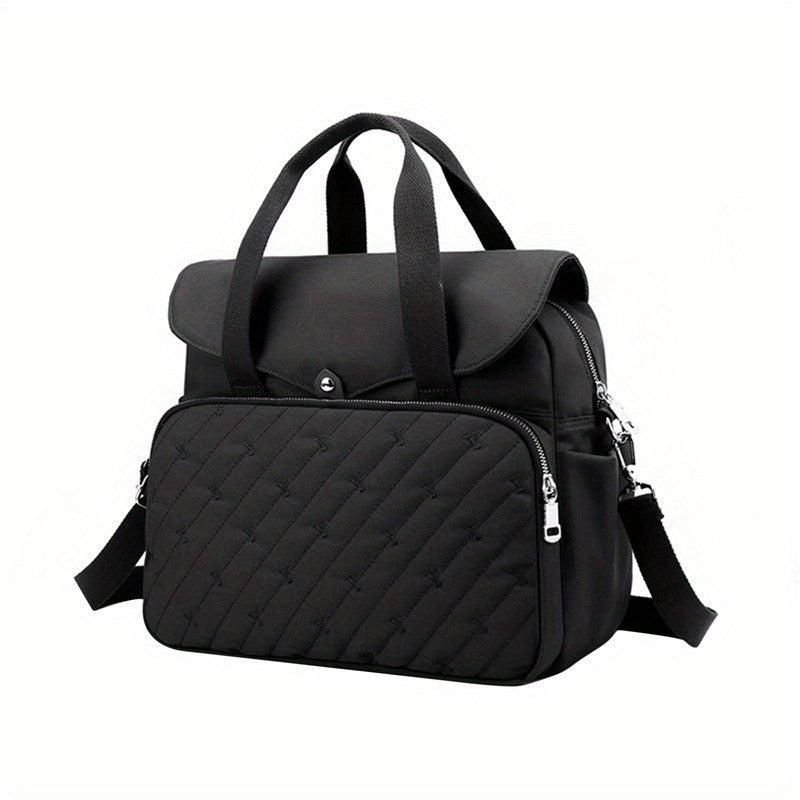 Solid Multifunctional Storage Backpack Laptop Bag