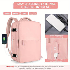 Large Capacity Travel Storage Backpack Lightweight Solid Rucksack