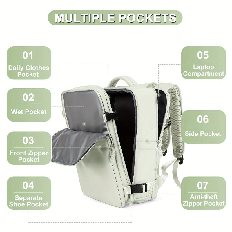 Large Capacity Travel Storage Backpack Lightweight Solid Rucksack
