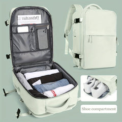 Large Capacity Travel Storage Backpack Lightweight Solid Rucksack