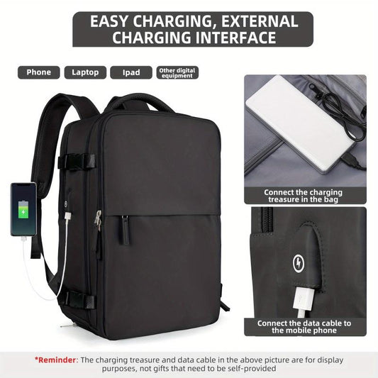Large Capacity Travel Storage Backpack Lightweight Solid Rucksack