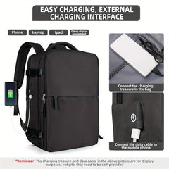 Large Capacity Travel Storage Backpack Lightweight Solid Rucksack