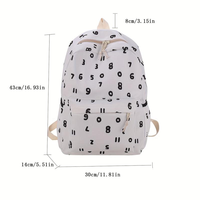 Large Capacity Preppy Backpack School Laptop BookBag Travel