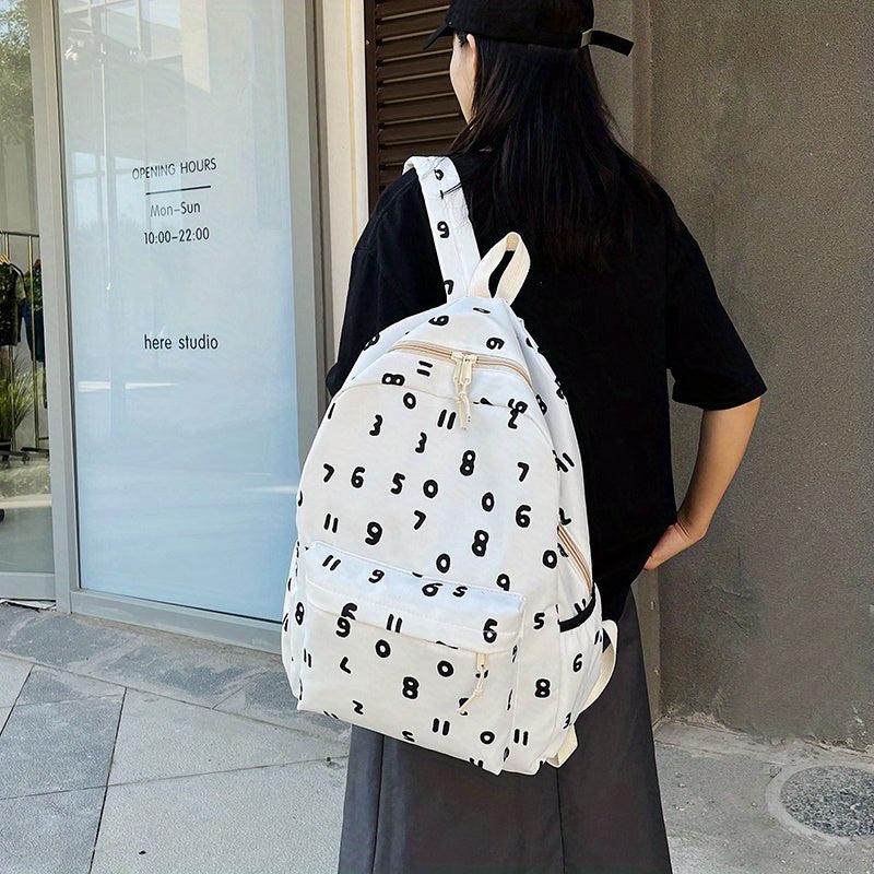 Large Capacity Preppy Backpack School Laptop BookBag Travel