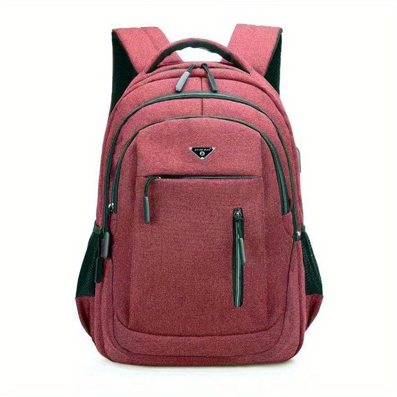 Father's Gift Laptop Backpack Large Capacity School Bag with USB Charging Port