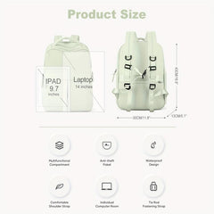 Solid Preppy Backpack All Match Travel Storage School Rucksack
