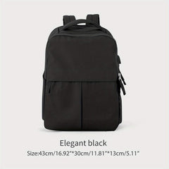 Solid Preppy Backpack All Match Travel Storage School Rucksack