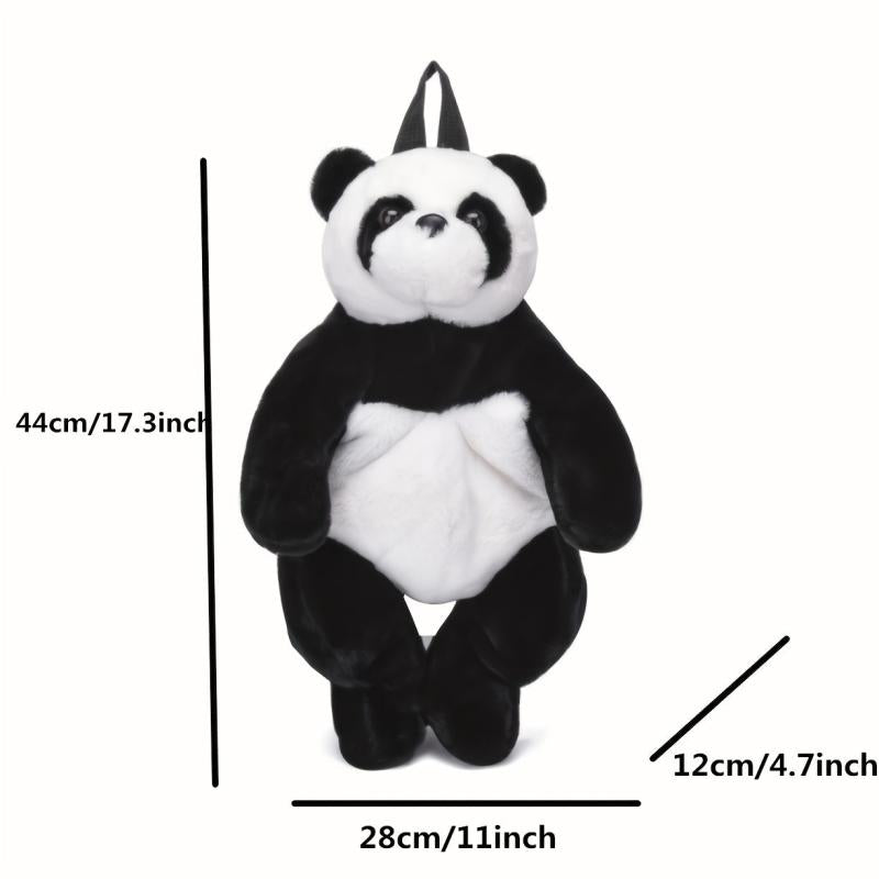 Plush Panda School Bag Faux Fur Purse for Kids