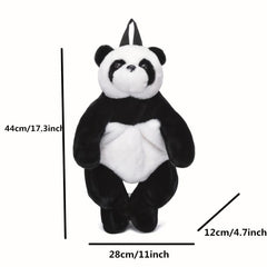 Plush Panda School Bag Faux Fur Purse for Kids