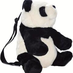 Plush Panda School Bag Faux Fur Purse for Kids