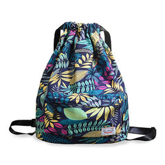 Waterproof Drawstring Backpack Ombre Sports Rucksack Lightweight Gym Travel