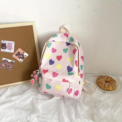 Strawberry Pattern Large Capacity Backpack Nylon Durable Lightweight School