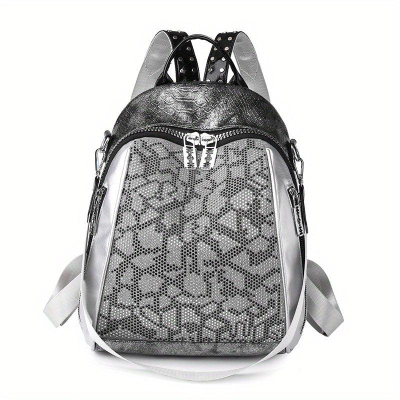 Studded Rhinestone Backpack Purse Convertible Strap Shoulder Bag
