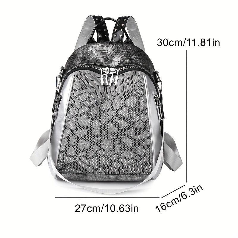 Studded Rhinestone Backpack Purse Convertible Strap Shoulder Bag