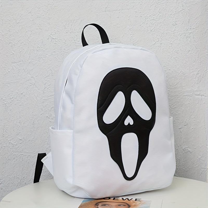 Colorblock Skull Ghost Pattern Backpack Halloween Daypack