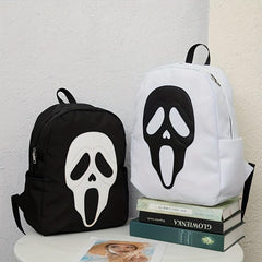 Colorblock Skull Ghost Pattern Backpack Halloween Daypack