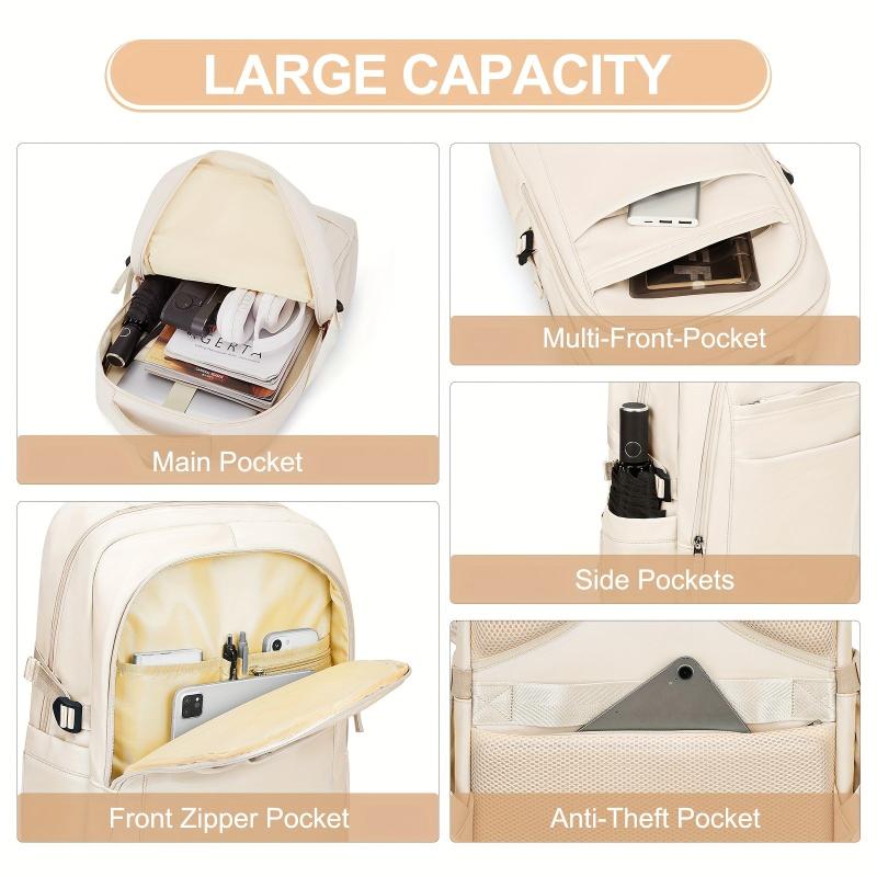 Large Capacity School Backpack with Laptop Pocket and USB Port