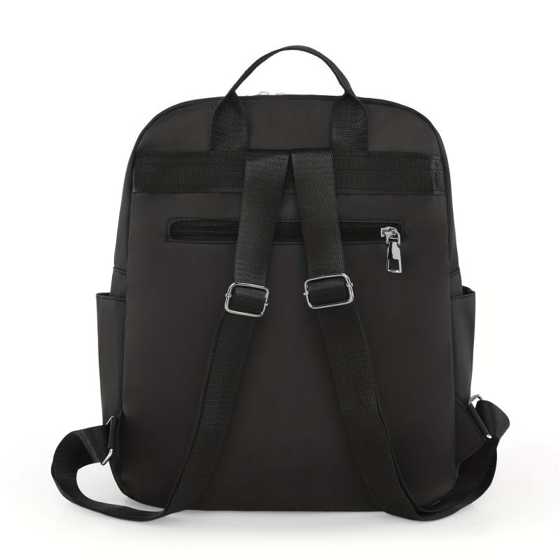 Minimalist Solid Backpack All Match Argyle Pattern Storage Backpack