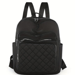 Minimalist Solid Backpack All Match Argyle Pattern Storage Backpack