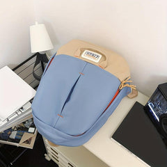Colorblock Large Capacity Backpack School Bag for Girls