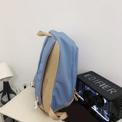 Colorblock Large Capacity Backpack School Bag for Girls