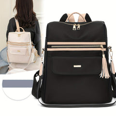 Tassel Large Capacity Preppy Backpack Lightweight Laptop Daypack