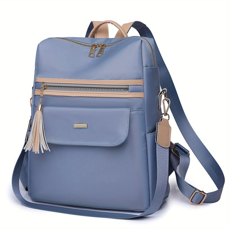 Tassel Large Capacity Preppy Backpack Lightweight Laptop Daypack