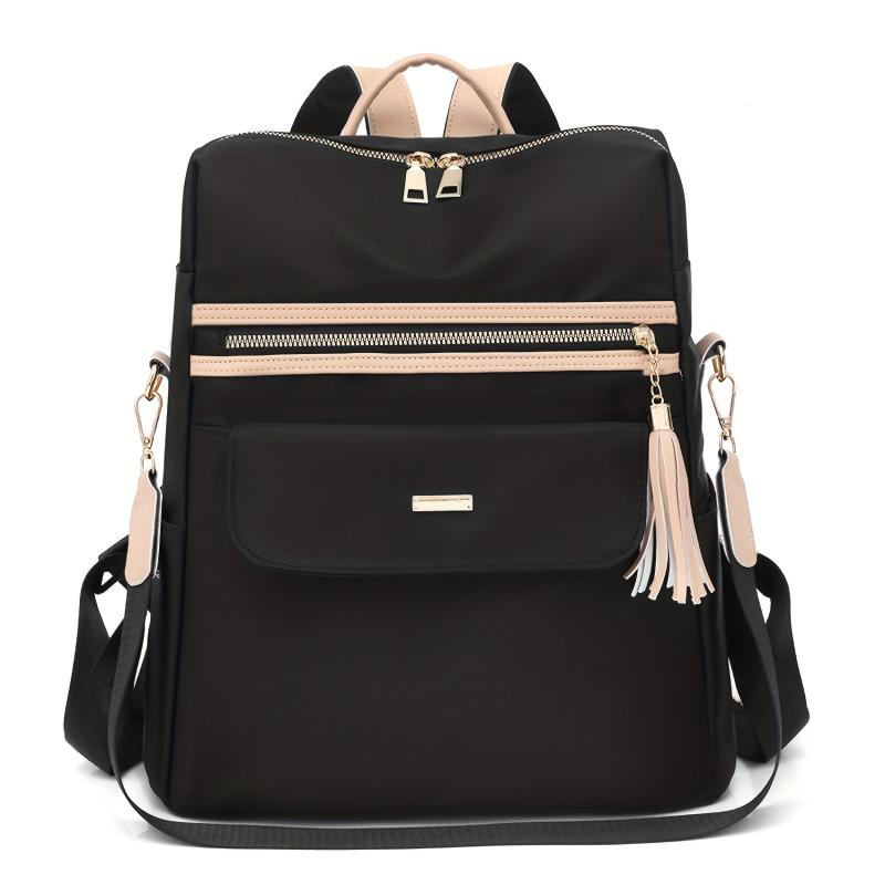 Tassel Large Capacity Preppy Backpack Lightweight Laptop Daypack