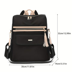 Tassel Large Capacity Preppy Backpack Lightweight Laptop Daypack
