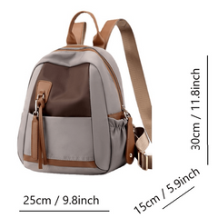 Colorblock Zipper Backpack Lightweight All Match Rucksack For Travel & Work