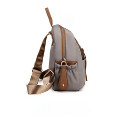 Colorblock Zipper Backpack Lightweight All Match Rucksack For Travel & Work
