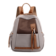 Colorblock Zipper Backpack Lightweight All Match Rucksack For Travel & Work