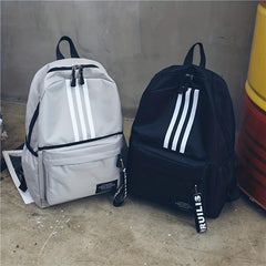 Large Capacity Preppy Backpack Lightweight Nylon Laptop Bag Women's Casual