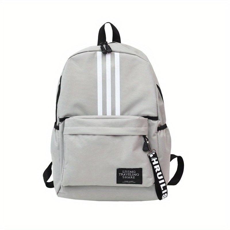 Large Capacity Preppy Backpack Lightweight Nylon Laptop Bag Women's Casual