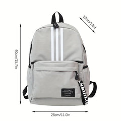 Large Capacity Preppy Backpack Lightweight Nylon Laptop Bag Women's Casual