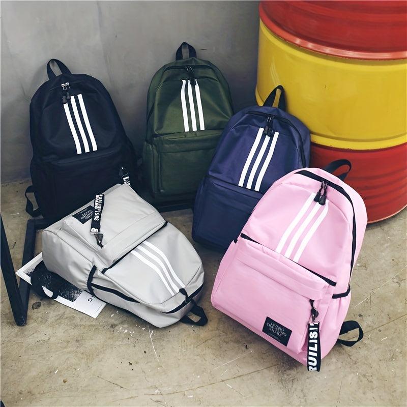 Large Capacity Preppy Backpack Lightweight Nylon Laptop Bag Women's Casual