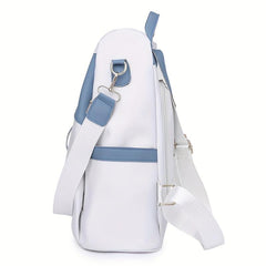 Colorblock Backpack Zipper Daypack Work