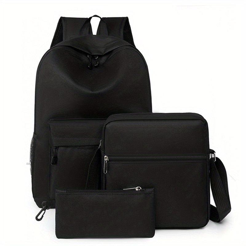 3pcs Large Capacity Backpack Shoulder Bag Clutch Purse Set
