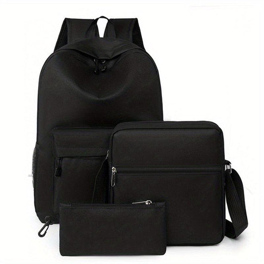 3pcs Large Capacity Backpack Shoulder Bag Clutch Purse Set